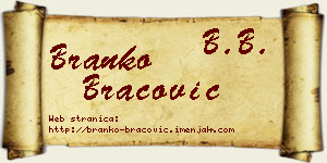 Branko Bracović vizit kartica